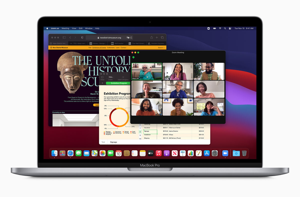 MacBook Pro 13-inch with Apple M1 (2020) — straight-on Retina display view