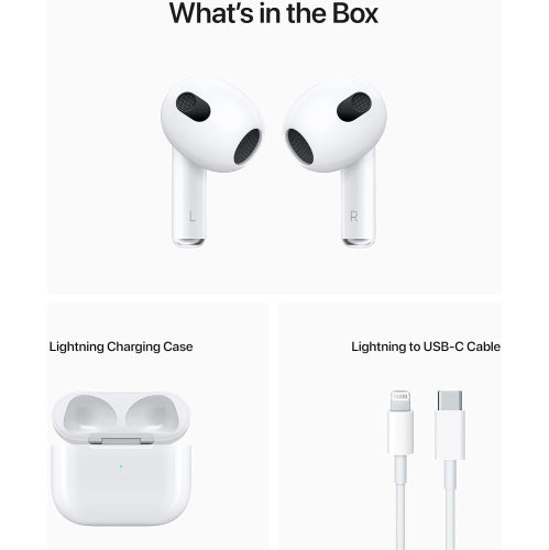 Apple AirPods 3-White with Charging Case In Ear Headphones