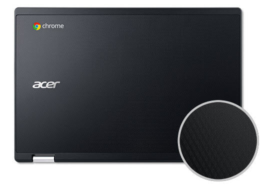 Acer Chromebook R11 C738T — textured aluminium lid detail