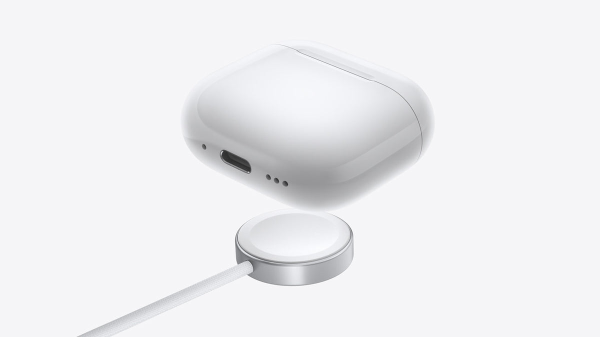 AirPods 4 with Active Noise Cancellation — USB-C port, case speaker and wireless charging compatibility; charger shown separately